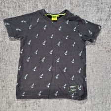 Norwich City Football T Shirt Size 8-9 Years 15 Inch P2P, Black Official Merch. 