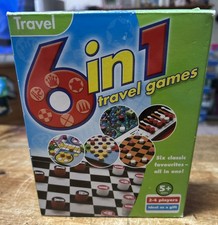 New Travel Chess Draughts Backgammon Etc Tesco Travel 6 In 1 Travel Board Games