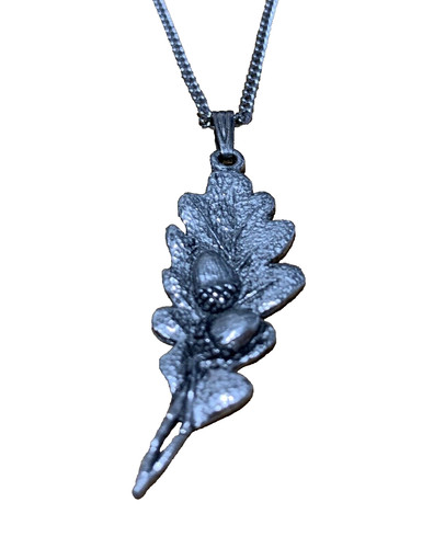 Oak leaf acorns silver - leaf, &