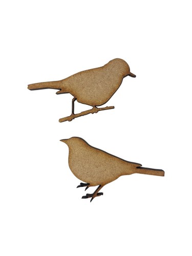 10x assorted birds 5cm wood - 5cm,