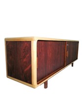 A Rosewood And Ash sideboard By Bulo of Belgium c1970s Vintage Retro