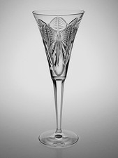 22-23. Waterford Crystal Millennium Happiness 9 1/2" Glass Flute Signed.