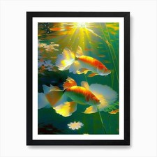 Butterfly koi fish monet - butterfly, style