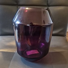 Dark Plum Glass Vase