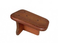 Shoeshiner USA 1940s-50s Rare Vintage Wooden Boy Lap Stool Portable Shoe Cleaner