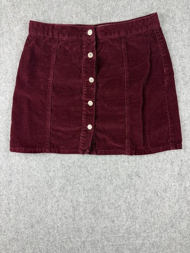 Cord mini skirt burgundy - mini,