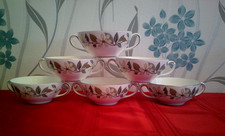 6 x Wedgwood Beaconsfield - Bone China Footed Soup Coupe Bowls - Set of 6