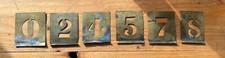 3" Vintage Brass Number Stencils ( 6 numerals)