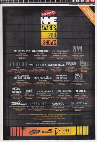 Nme awards 2011 - nme, (metronomy