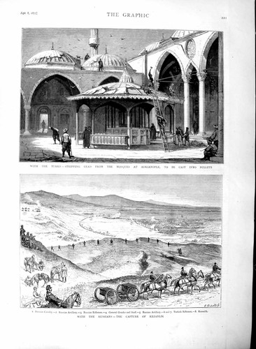 Old antique print - print, 1877