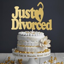 Just Divorced Cake Topper