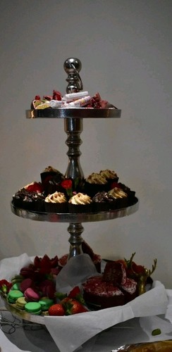 Tier silver cake - silver,