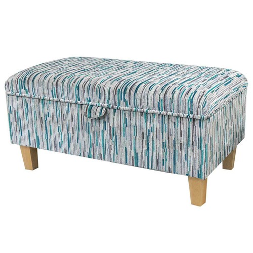 Teal stripe storage - teal,