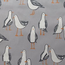 Clarke and Clarke Laridae Seagull Grey 100% Cotton Fabric 