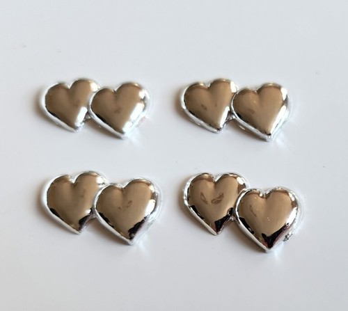 Silver double love heart - silver,