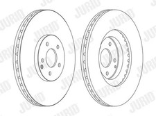 2x Brake disc Vented