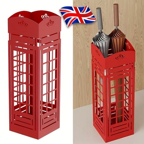 Red umbrella iron - red, storage