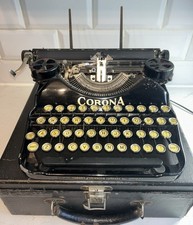 Antique Corona Four Portable Manual Typewriter Working - Needs New Ribbon