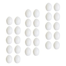30 Pcs White Solid Plastic