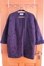 M&S Per Una - Gorgeous navy quilted embroidered and jewelled jacket size 16