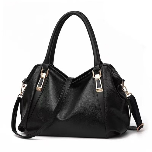Trendy soft leather handbag - soft,