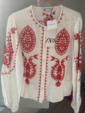 Zara Embroidered Blouse New