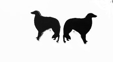 Borzoi Dog Russian Wolfhound Cufflinks Mens Novelty Shirt Cufflinks In Black