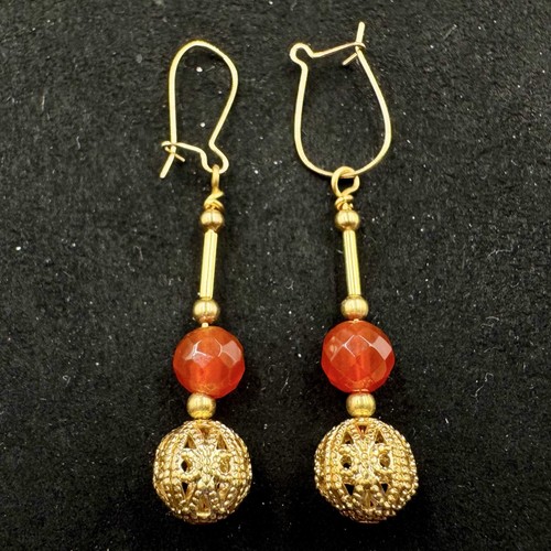 Carnelian earrings british - carnelian,