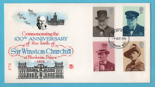 Churchill 1974 first day cover - churchill,