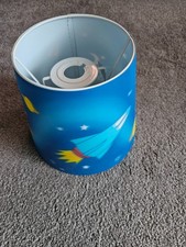 Boys Bedroom Lightshade Rockets Space Blue