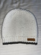 O'NEILL Cream Garter Stitch Knitted  Beanie Hat  -   Medium