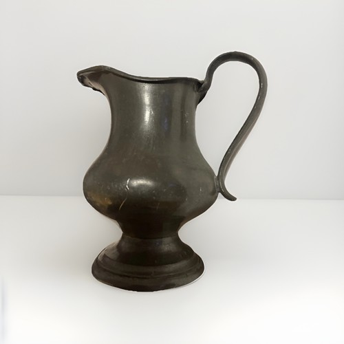 Antique pewter grog water - antique,