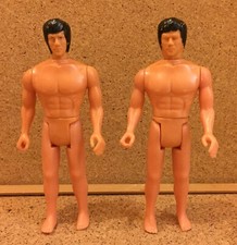Vintage 1986 Largo Toys The Legend Bruce Lee Action Figure Bundle Lot Pair 6.5”