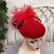 vintage 1960s hat Gorgeous Red