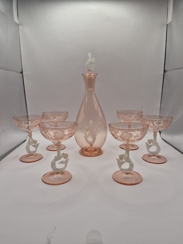 Art deco bimini glass mermaid - deco,