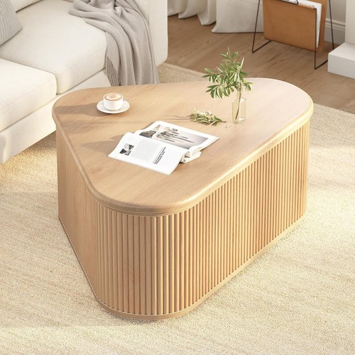Fluted coffee table with - fluted,