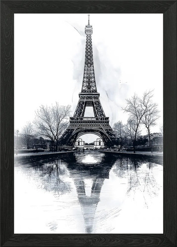 Eiffel tower watercolor framed - eiffel,