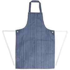 Waterproof Apron Nylon  Bib Blue White Stripe Kitchen 711mm W x 1016mm L