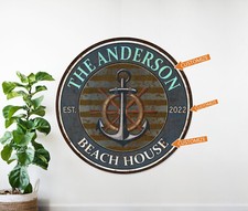 Personalized Beach House Sign