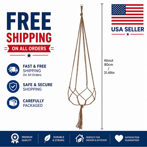 Macrame plant hanger - plant,
