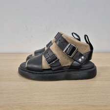 Dr Martens Gryphon Black Soft Leather Gladiator Summer Sandals Size Uk 5 Eu 38