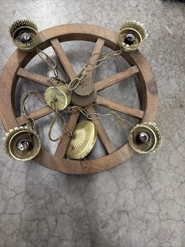 Vintage wagon wheel light - ,