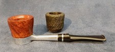 Early GBD/Dr Plumb Peacemaker 2 Aluminum Tobacco Pipe W/2 Briar Bowls England NM