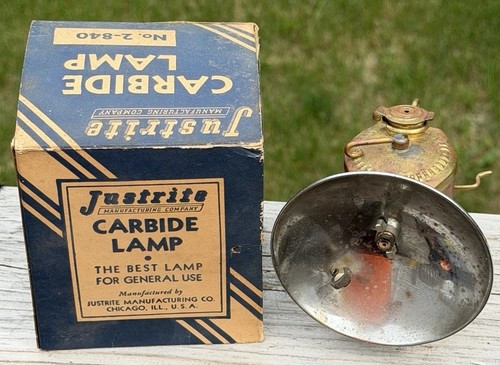 Vintage justrite brass carbide - justrite,