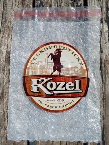 Kozel beer badge large font - kozel,