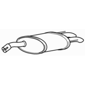 Rear exhaust silencer tail - silencer,