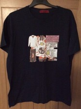 The Stone Roses 80's Casuals Spike Island print T-shirt. Blue L/XL 27TH MAY 1990