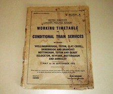 RAILWAY WORKING TIMETABLE