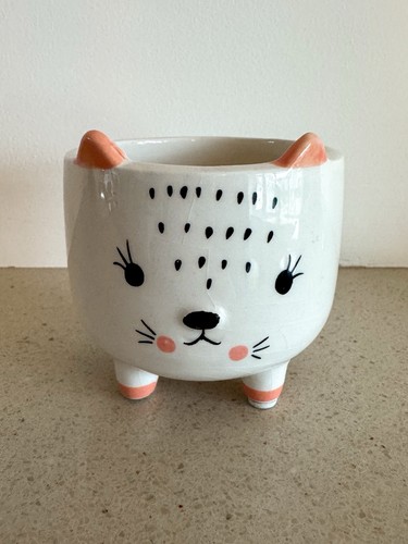 Woodland fox cat ceramic - woodland,
