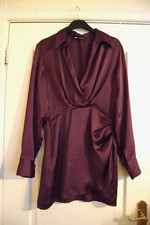 ZARA Burgundy Satin Shirt